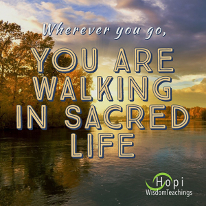 "Wherever you go, you are walking in sacred life." - Hopi Wisdom Teachings